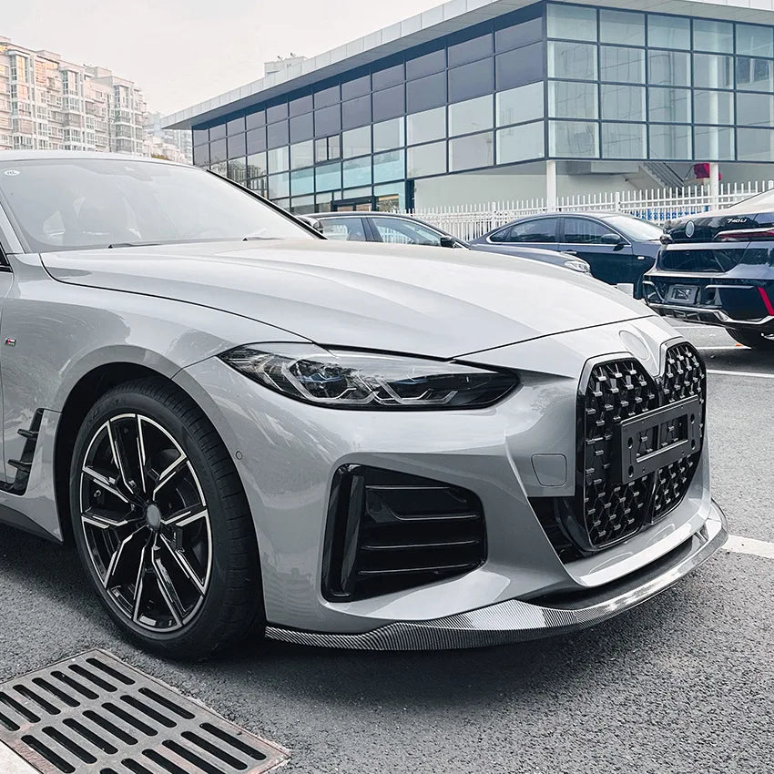 For BMW 4 Series G22 G26 420i 430i I4 M50 M Sport 2020-2025 Car Front Bumper Spoiler Lip Diffuser Splitter Body Kit Gloss Black