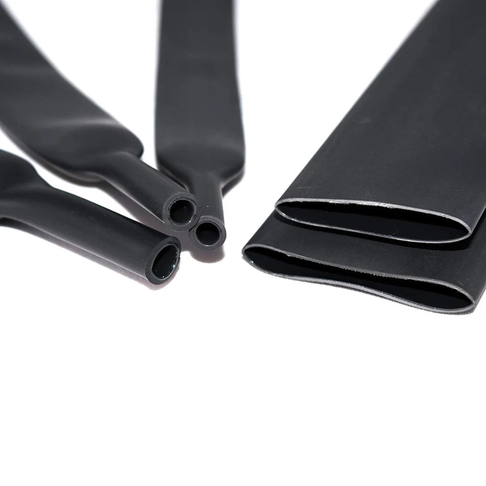 127pcs Black Heat Shrinkable Tube Cable Insulation Sleeve Waterproof Electronic Lated Polyolefin Sheathed Shrink Tubing
