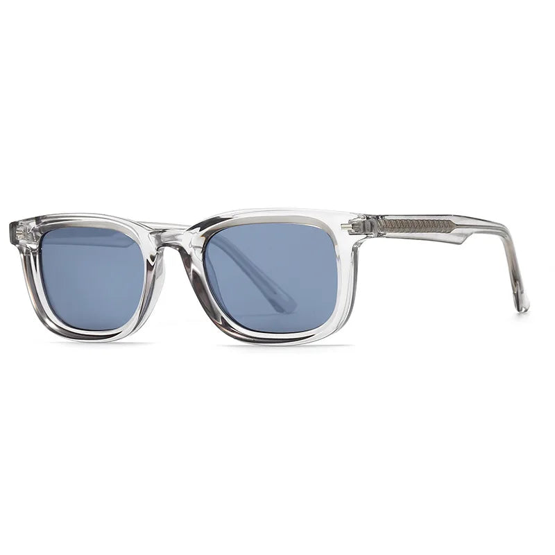 JNPCXI Retro Square Polarized Sunglasses Men Women Luxury Sun Shades Metal Core CP Acetate Driving Glasses UV400