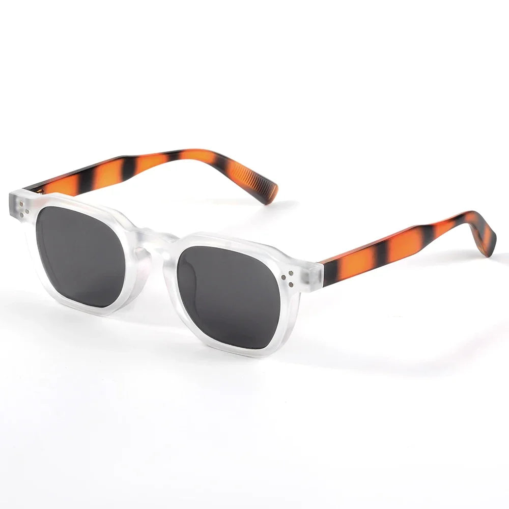 JNPCXI Square Rivets Sunglasses for Women Men Vintage Trend Trending Sun Glasses Ladies Beach Shades Male Female UV Protection