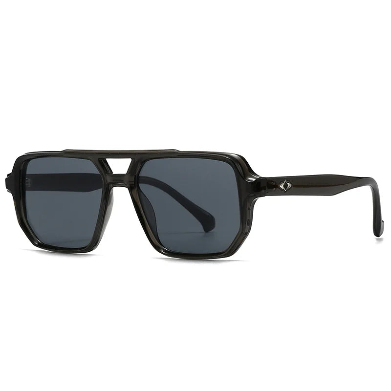 JNPCXI Ins Popular Fashion Square Sunglasses Men Gradient Shades UV400 Vintage Rivets Women Trending Blue Green Sun Glasses