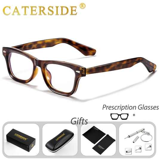 CATERSIDE Men Prescription Glasses Frame Anti Blue Light 1.56 Refractive Index Optical Glasses Frame Women Fashion Glasses Frame