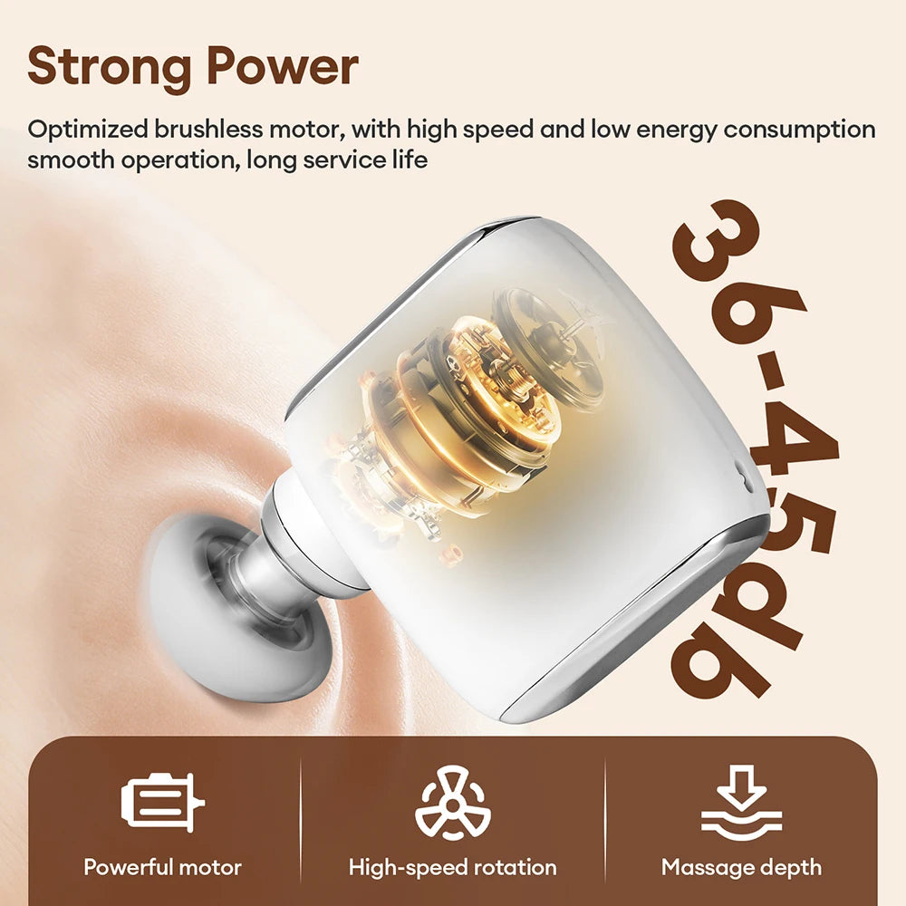 Pocket Mini Fascia Gun High Frequency Vibration Body Massage Gun Portable Electric Massager Muscle Relaxation Fascia masajeador