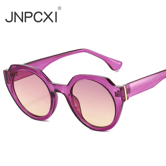 JNPCXI Vintage Candy Color Round Sunglasses Women Men Sun Glasses Female Fashion Luxury UV400 Oculus Lunettes De Soleil