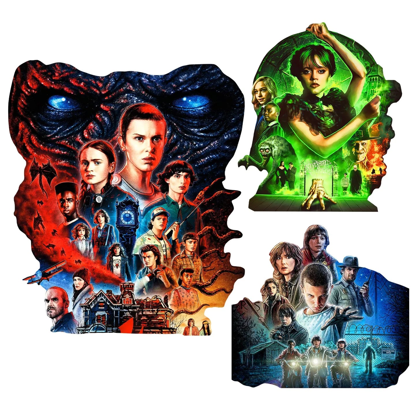 Fancy World Wooden Jigsaw Puzzle Wood Home Decor Painting Christmas and Halloween Gift Toy for Teen and Kid