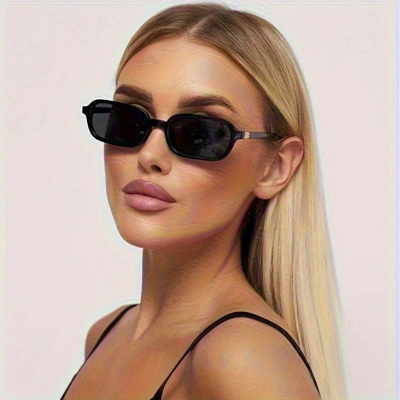 Casual and Versatile Small Frame Black Gray Fashionable and Personalized Women's Dressing Glasses