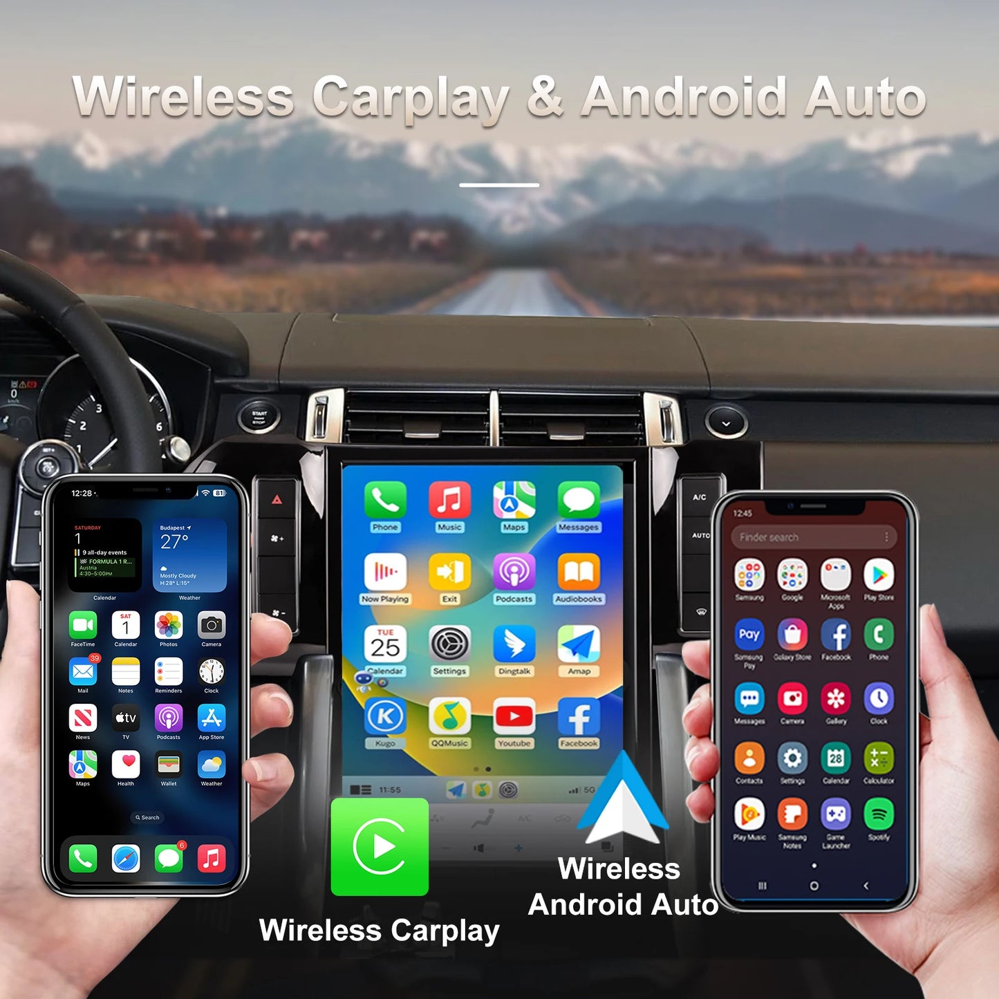 15”Carplay Android Car For Radio Range Rover Sport 2014-2017 Stereo Upgrade Touch Screen Android Auto GPS