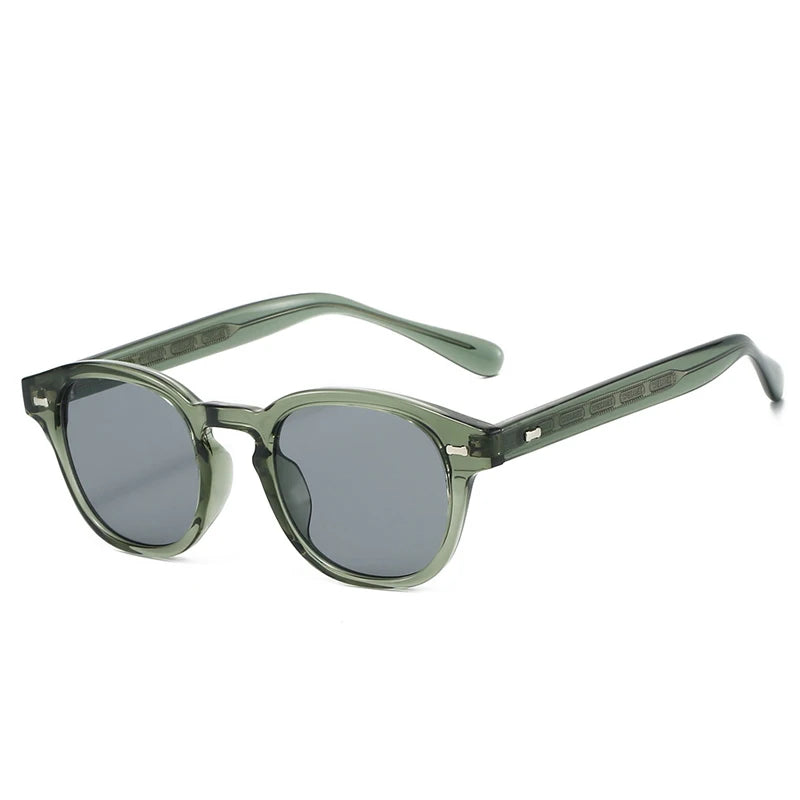 JNPCXI New TR90 Square Sunglasses Women Vintage Rivets Trending Men Leopard Blue Shades UV400 Sun Glasses