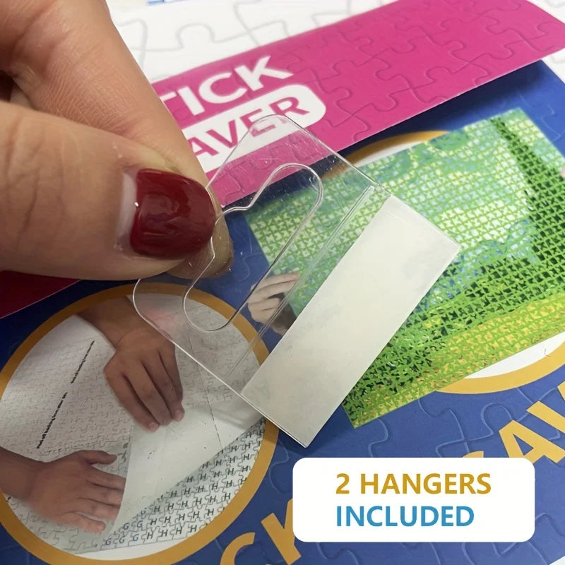 Jigsaw Puzzle Saver Glue Sheets 6 sheets Preserve 1,000 Piece Puzzles up to 29 x 21.5in with 2 Adhesive Wall Hangers 6 Packs