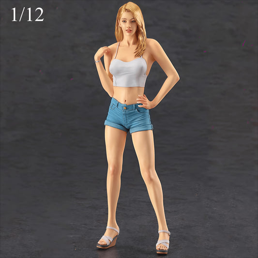 Precision 1/12 Resin Model Assembly Toy Beach Girl Model Unpainted Needs To Be Assembled