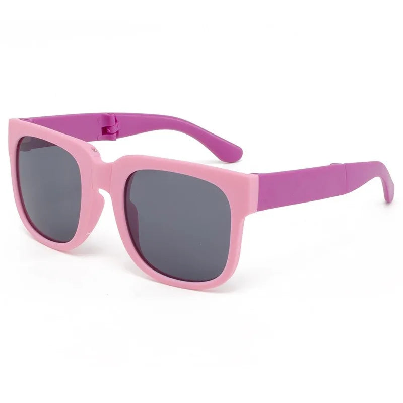Candy Color  Sunglasses for Kids Folding Large Frame Sunglasses Children's Folding Glasses