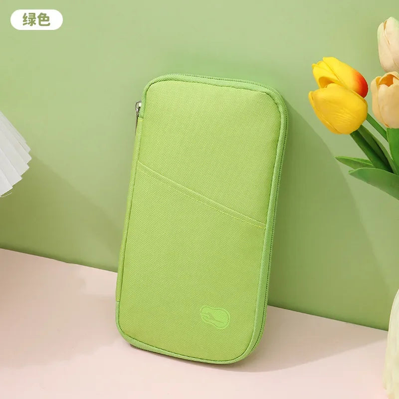 Multi-Functional Wallet-Style Travel Document Holder Men's Women's Style Passport Wallet Organizer Bag Wholesale Stock Available