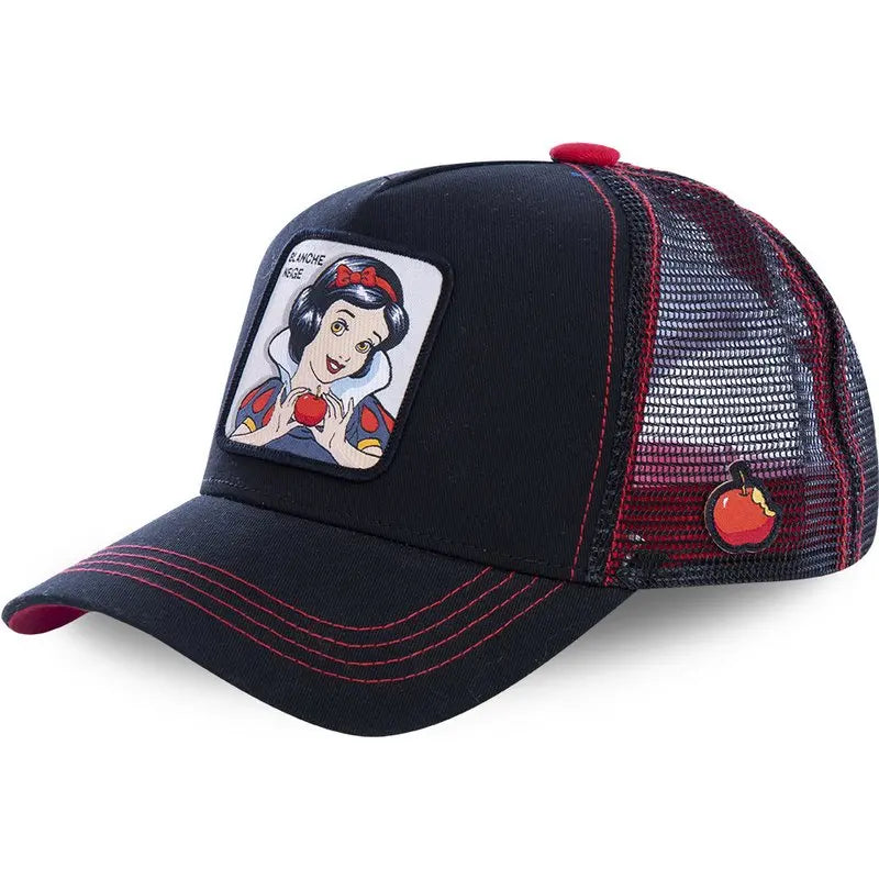 High Quality Disney Styles Anime Cartoon Snapback Cotton Cap, Trucker Mesh Hat