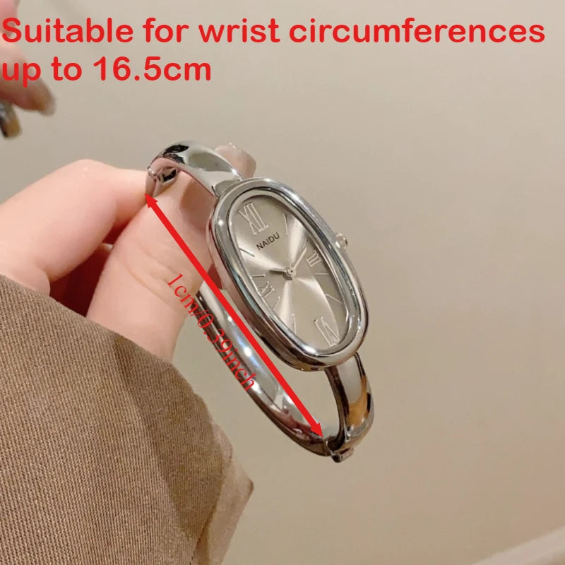 Top Brand Women Oval Roman Dial Quartz Watch Simple Gold Watch Ladies Bracelet Wristwatches Clock Dress Montre Femme Wholesale
