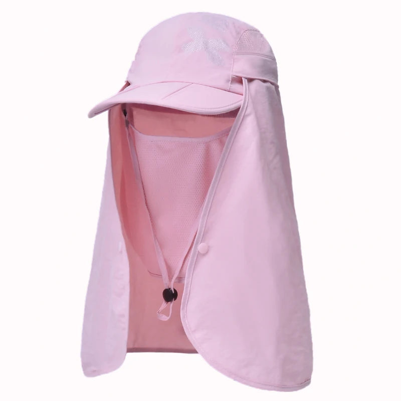 Xinbaoguan 100% polyester9074 men's and women's oversized shawl sun hat outdoor sun protection quick drying folding baseball cap