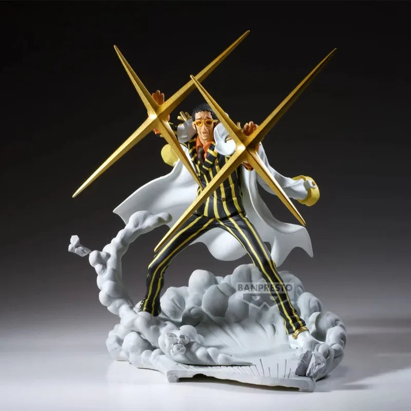【IN STOCK】Original Banpresto One Piece Luffy Gear 4 Snakeman vs Kizaru Borsalino Battle Scene Figure 22cm PVC Collectible Model