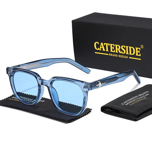 CATERSIDE Trend Square Man Sunglasses Large Frame Sun Glasses Party Travel Beach Eyewear Ideal Choice for Gifts UV400