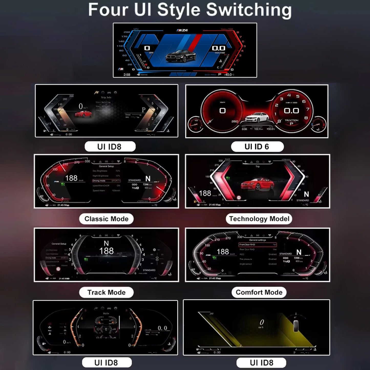 12.3-inch digital instrument panel For BMW F30 F31 GT-F34 F32 F33 F36 2013-2020 car dashboard speedometer