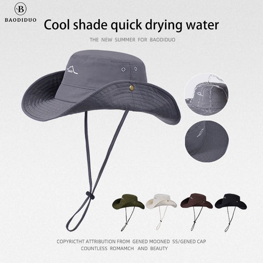 9260New waterproof quick-drying fisherman hat summer large overhang protection hat for men and women outdoor mountaineering fish