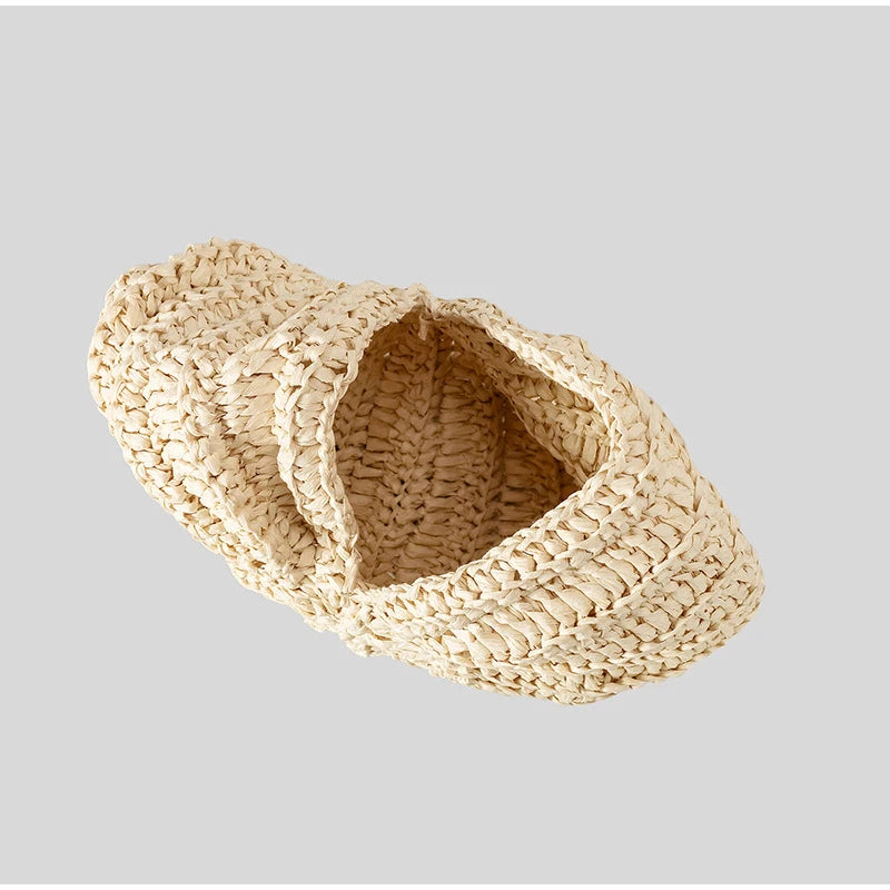 Beige Conch Knit Crossbody Shoulder Bag Pearl Chain Woven Women Classy Sling Bag