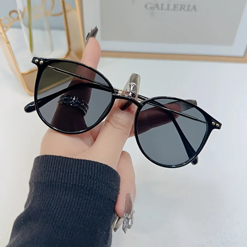 1pc Fashionable Trendy Glasses Retro Plain Fashion Glasses