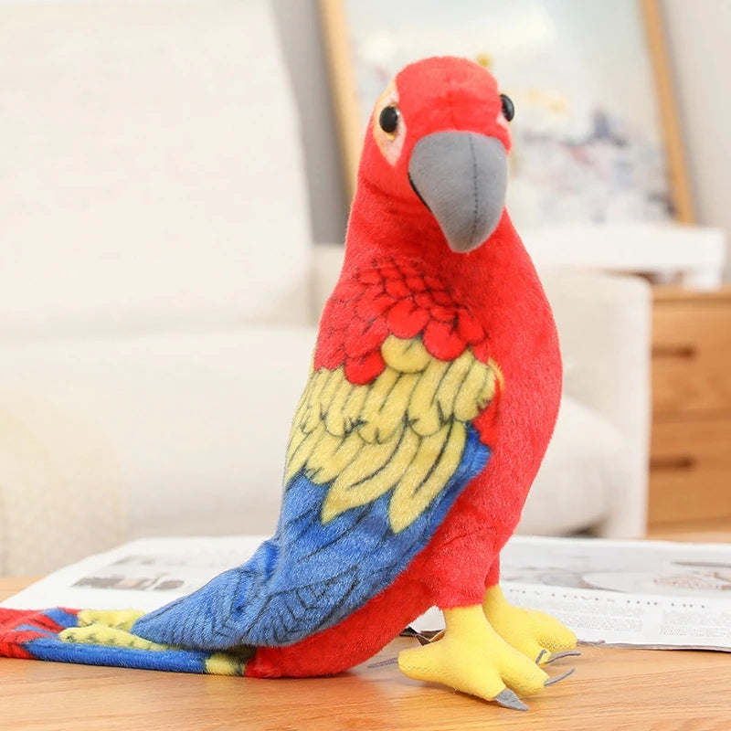 50/70cm Cute Lifelike Parrot Plush Stuffed Animal Toy Soft Kawaii Simulation Bird Dolls for Children Girls Baby Birthday Gift