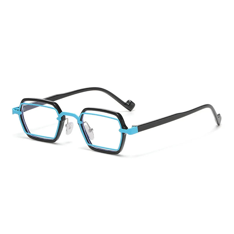 JNPCXI New Retro Small Punk Square Sunglasses Women Shades UV400 Fashion Clear Lens Men Anti Blue Light Eyeglass Frame