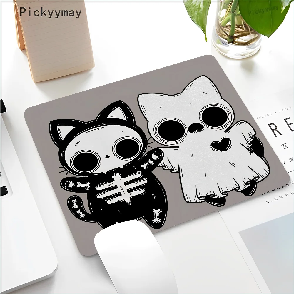 Funny Black Cat Mouse pad PC Desk Mat Table Big Mouse Pad PC Non-slip Rug z24