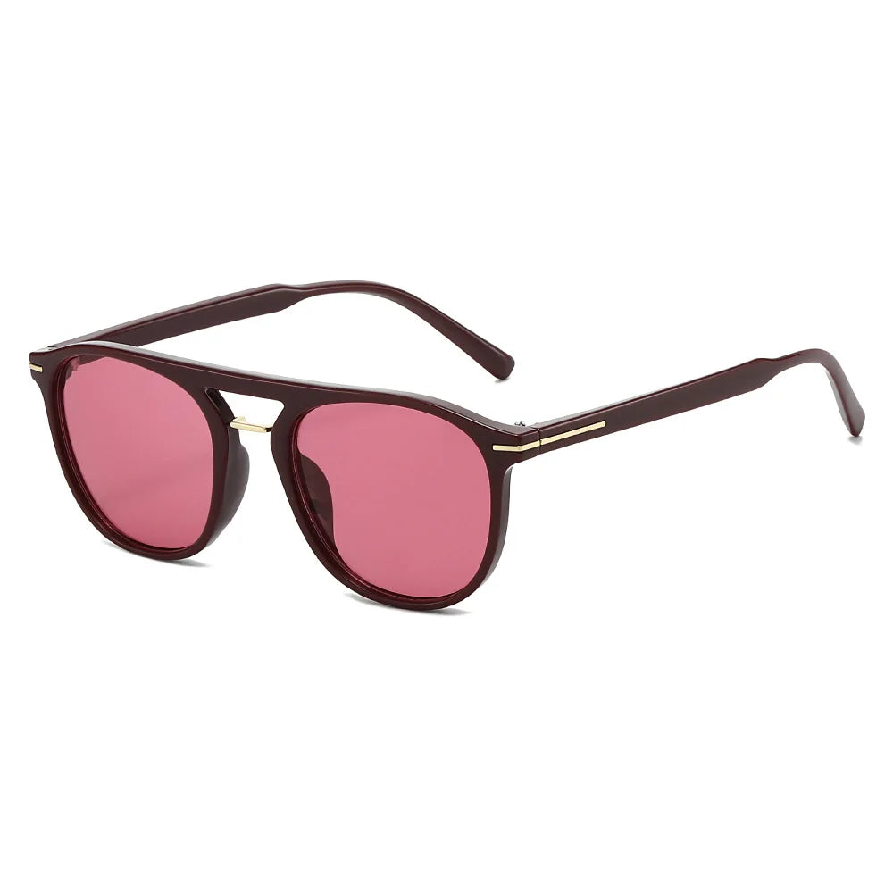 JNPCXI New Fashion Square Sunglasses Women Double Bridges Green Stripe Gradient Shades Men Trending Sun Glasses UV400
