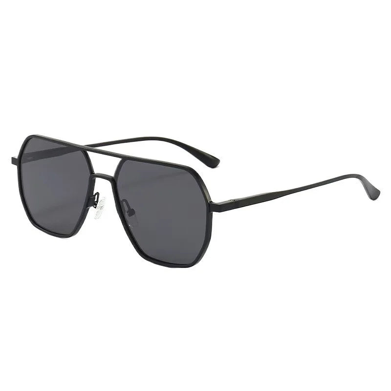 2PCS Square Polarized Photochromic Glasses Metal Frame for Men & Women Ideal for Driving