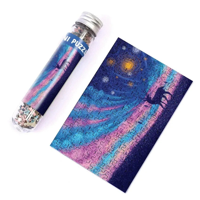 Mini Test Tube Puzzle 150pcs Deer Dogs Jigsaw Puzzle Decompress Toy Educational Family Game
