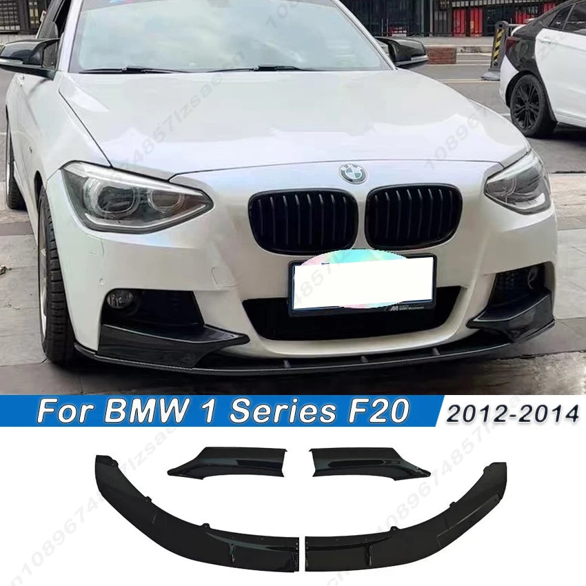 4PCS For BMW F20 F21 118i 120d 120i M135i M140i LCI 2012-2014 M Sport Front Bumper Lip Spoiler Diffuser Splitter Cover Tuning