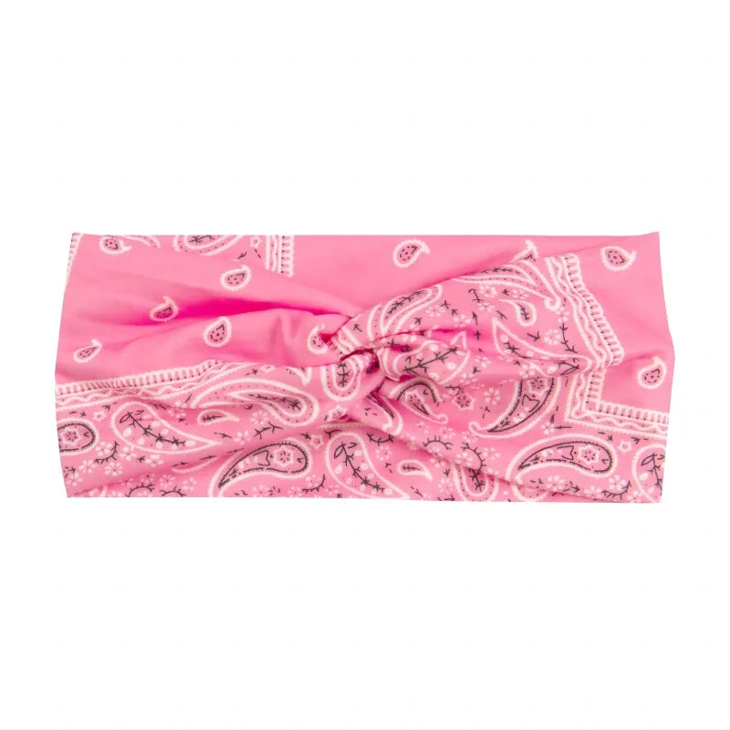 The Paisley Cashew flowers hair bands Pilates Elastic Yoga Headband fitness Running Cycling Sweatband Turban Makeup Hair Hoop Makeup