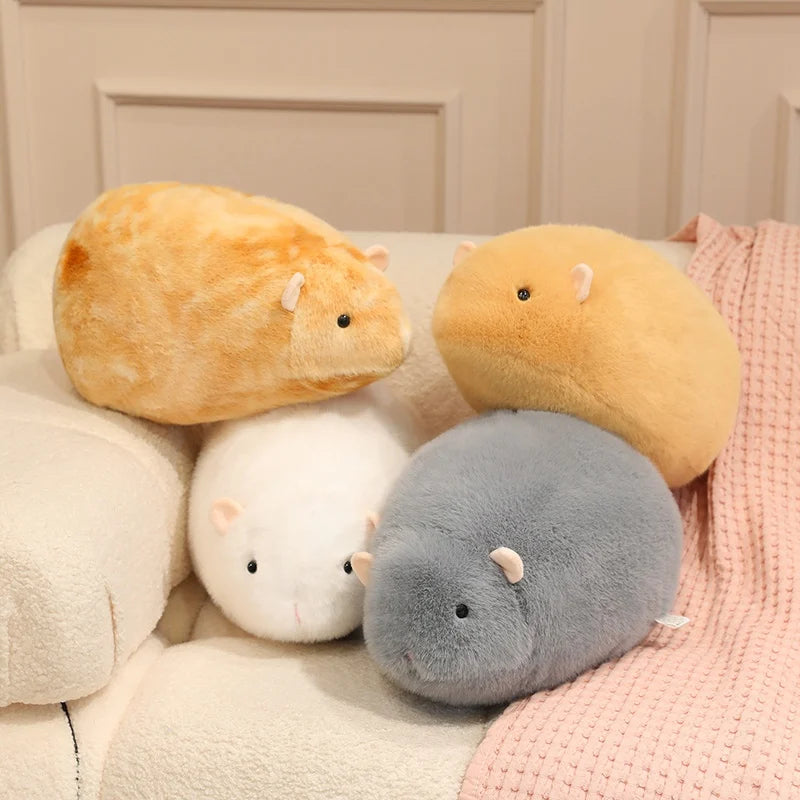 Creative Mouse Doll Plush Cartoon Golden Hamster Rat Doll Soft Oversized Animal Figure Kids Gift Birthday