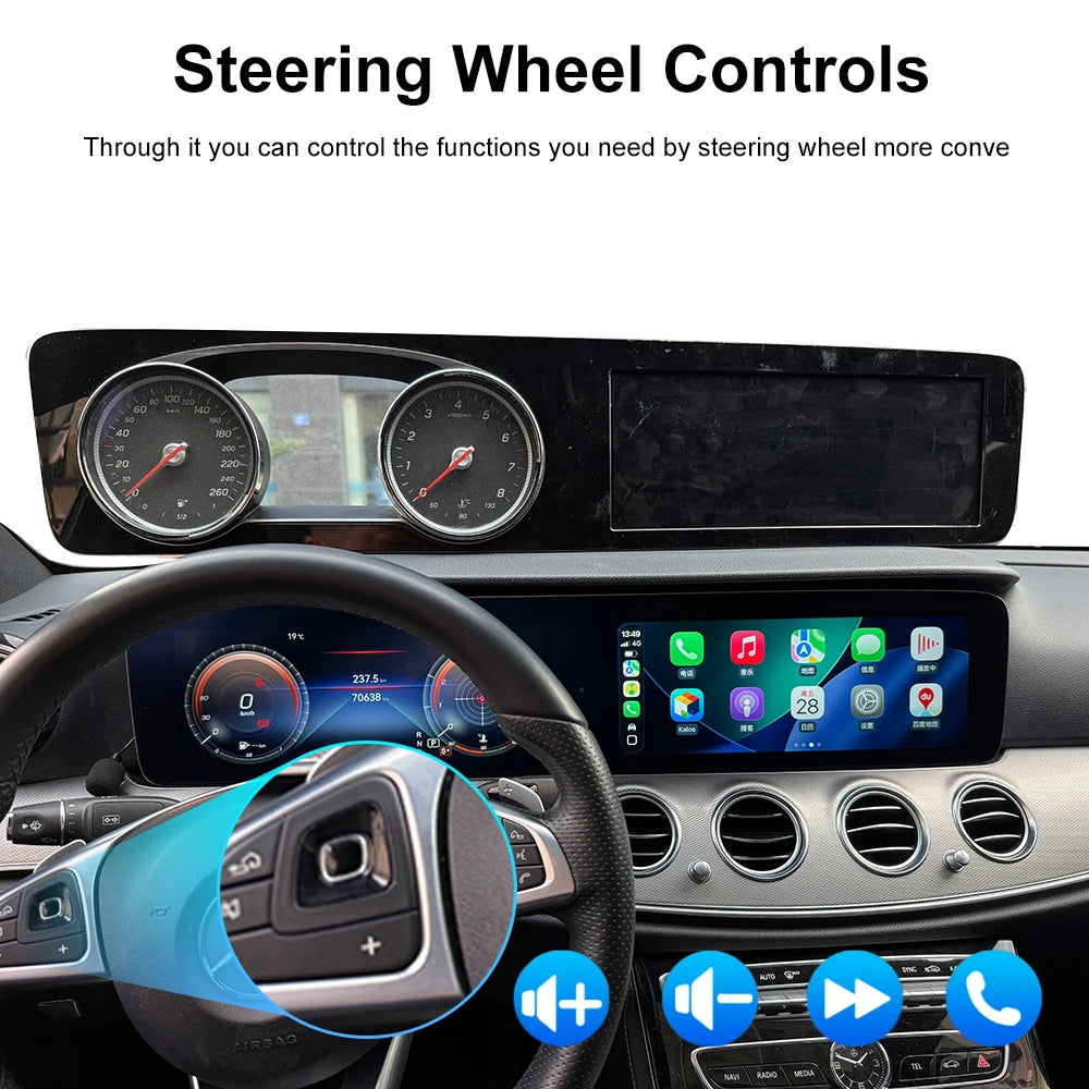 Digital instrument panel For Mercedes-Benz W213 2016-2019 speedometer, Android radio, wireless CarPlay, GPS,Plug and Play