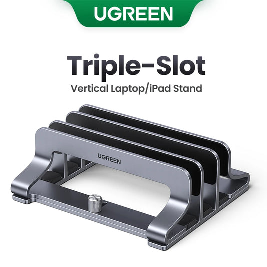 Vertical Laptop Stand For MacBook Air Pro Triple Slots Aluminum Notebook Stand