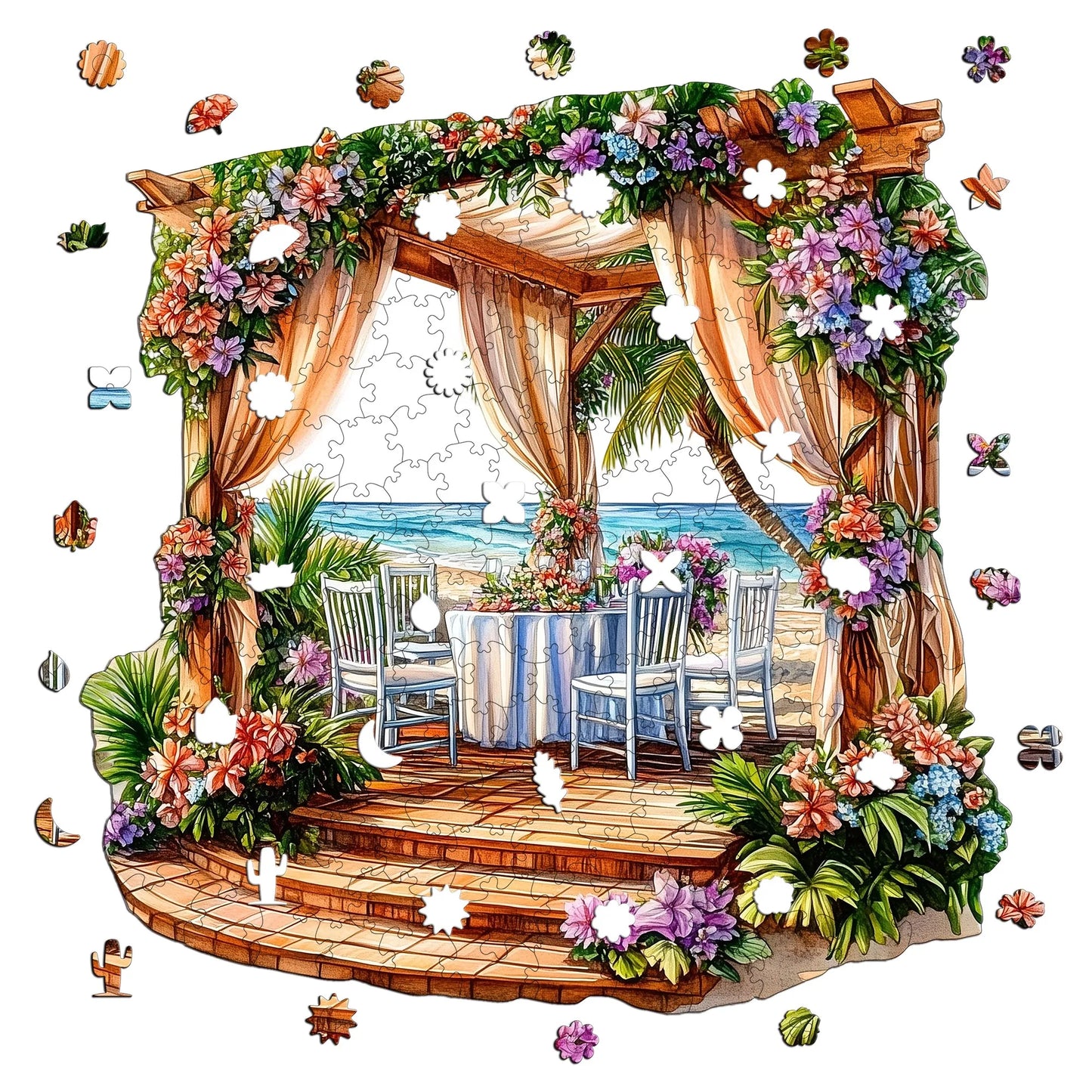 Challenging Wooden Jigsaw Puzzles Home Decor Unique Shape Christmas and Halloween Gift Toy for Teen and Kid
