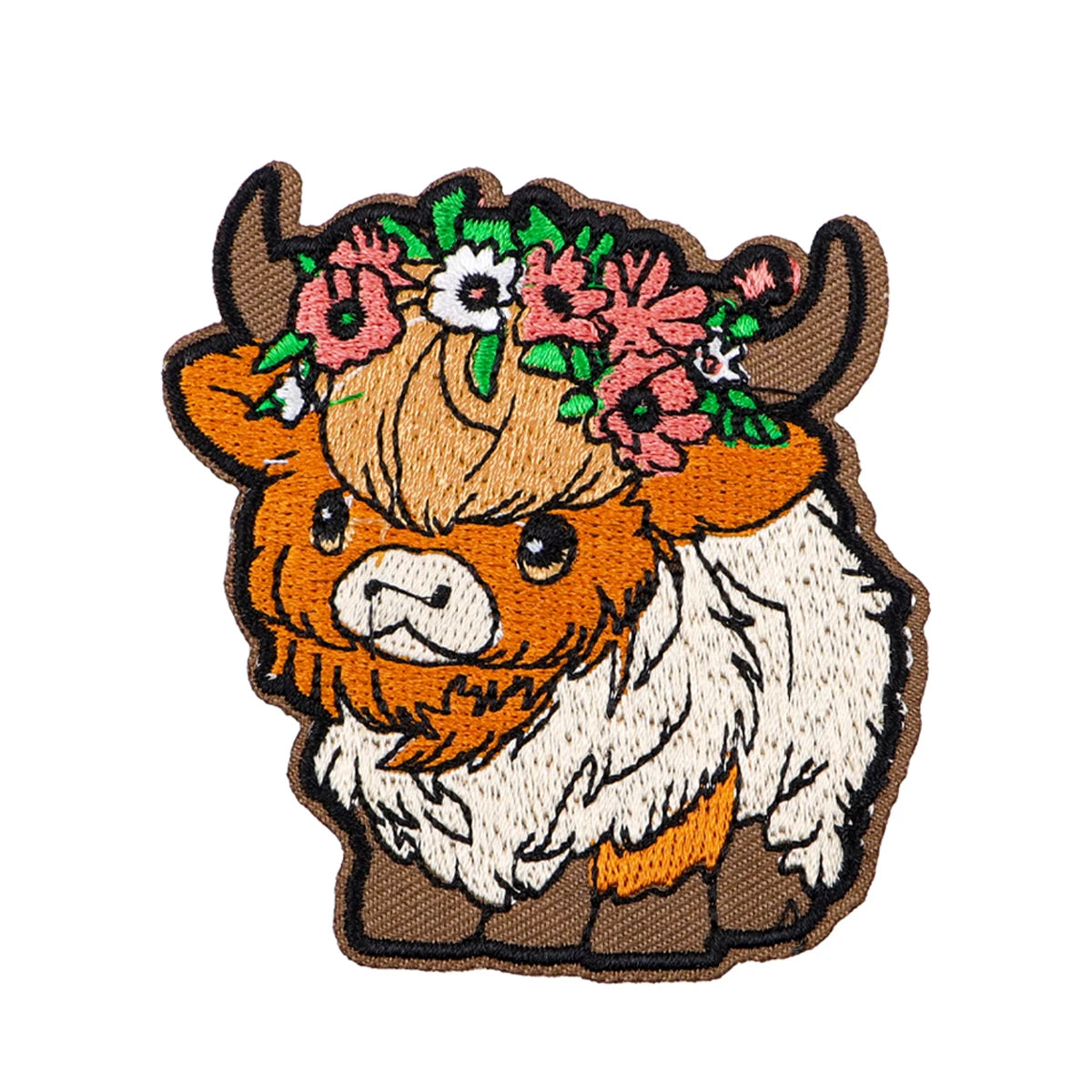 Cartoon Cow Iron On Patch Clothes Patch For Clothing Funny Animal Embroidered Patch Garment Apparel Accessories Sewing Stickers