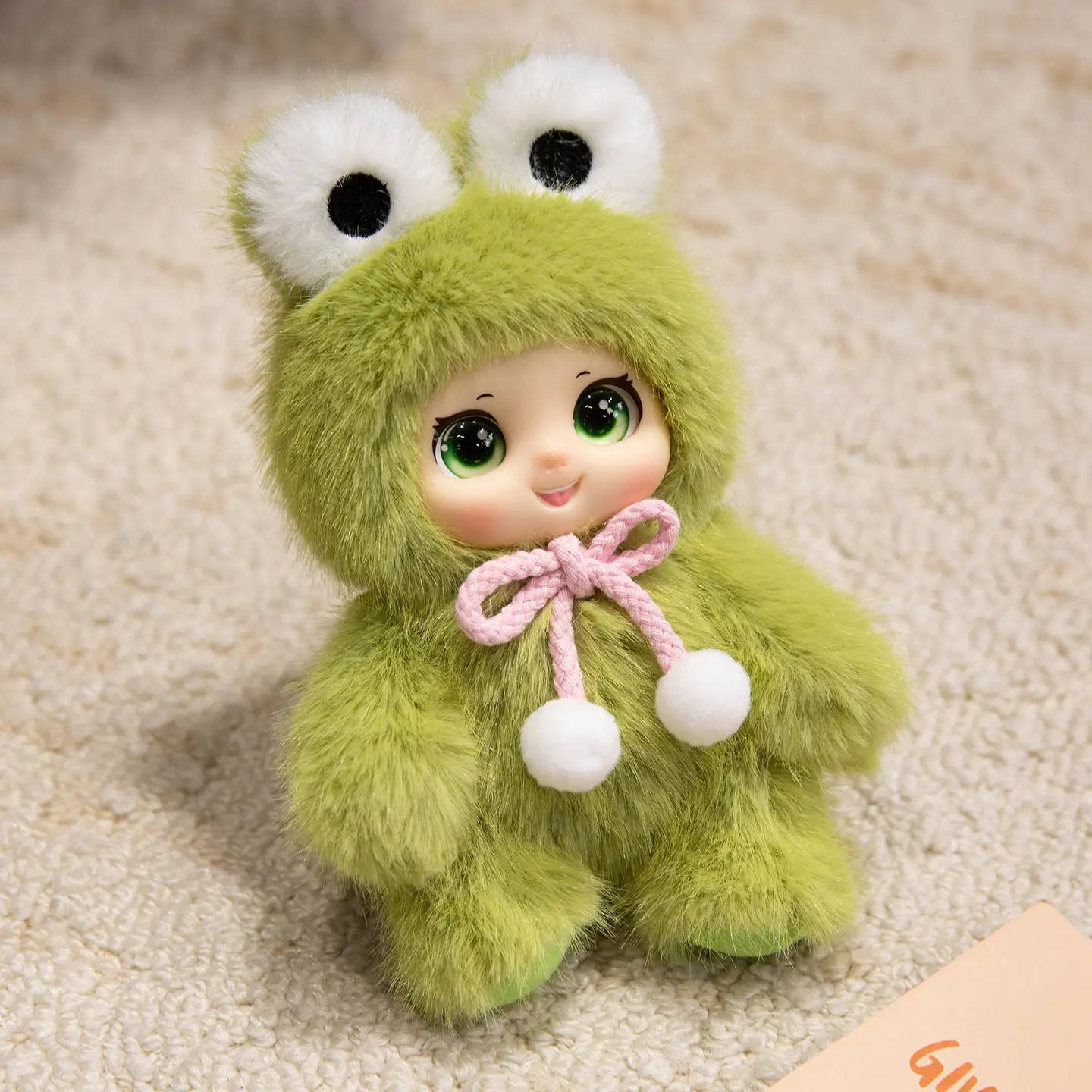 18cm Kawaii Cute Animals Vinyl Face Plush Toys Animal Toys Pendant Rabbit Bear Sheep Gift for Animal Enthusiasts Kids Hang Bag