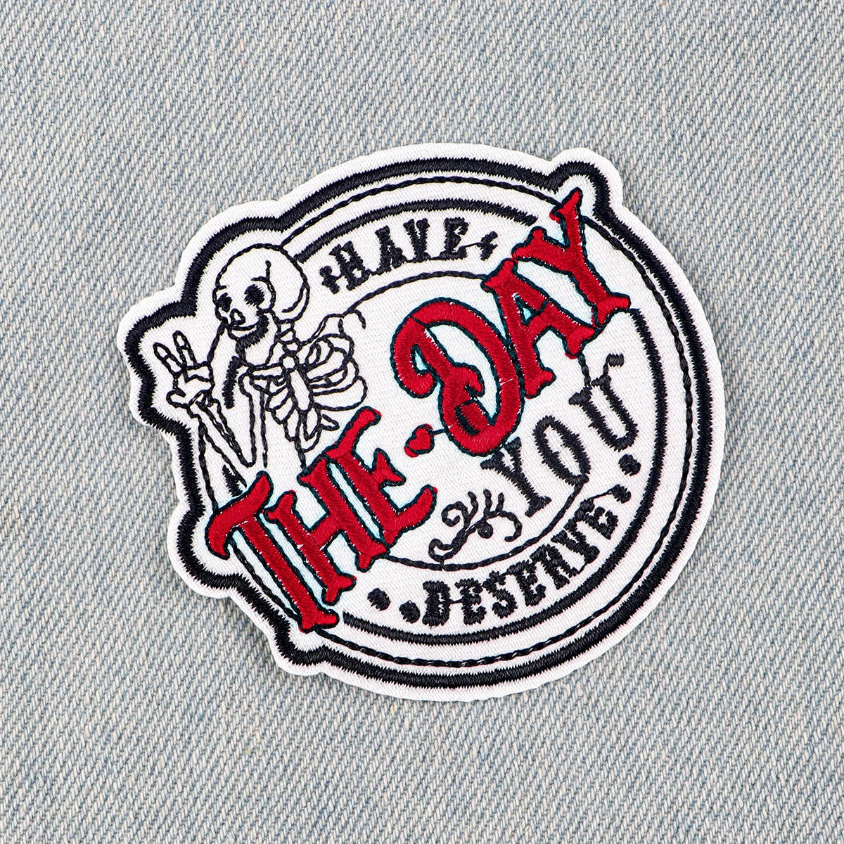 Gothic Embroidery Patch Punk Iron On Patches For Clothing Thermoadhesive Patches On Clothes DIY Sew Badges