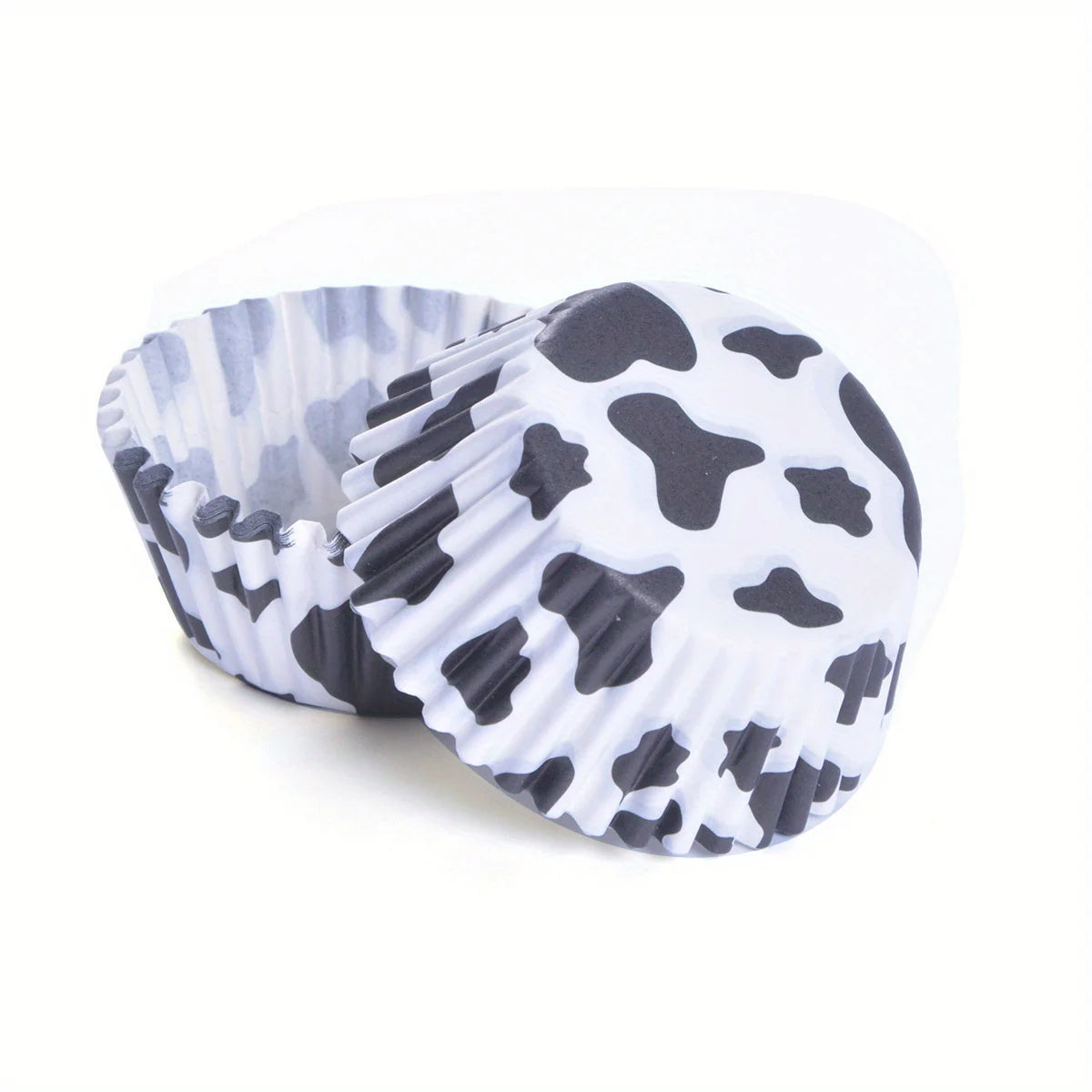 100pcs Mini Cake Liner Stand Cake Greaseproof Paper Tray Cupcake Cups, Cute Pattern, for Birthday Party Favors, Baking