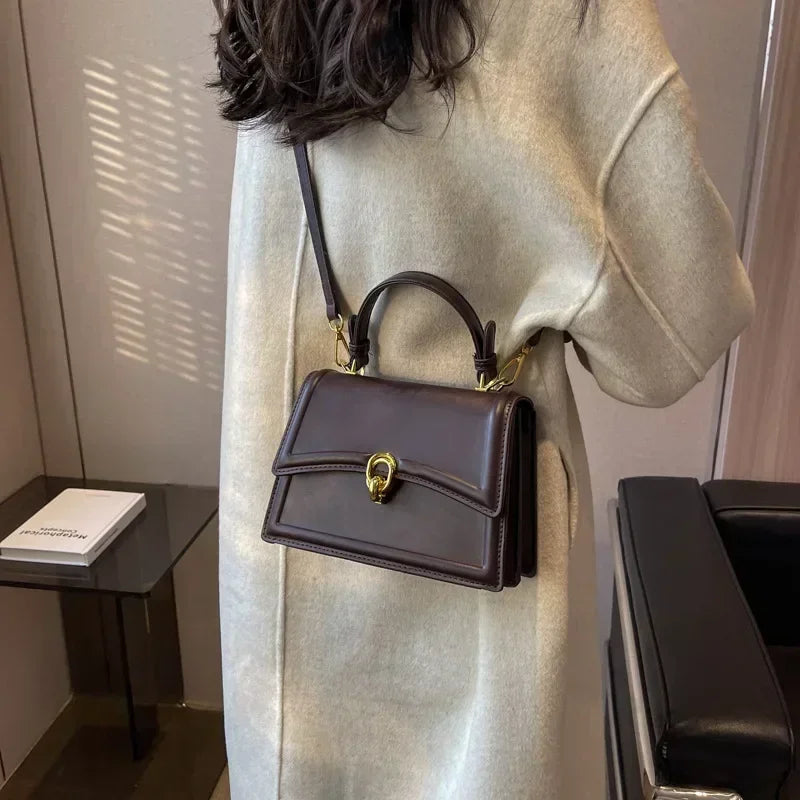 New Small PU Leather Crossbody Bags for Women 2026 Simple Totes Shoulder Bag Lady Luxury Brand Designer Handbags and Purses