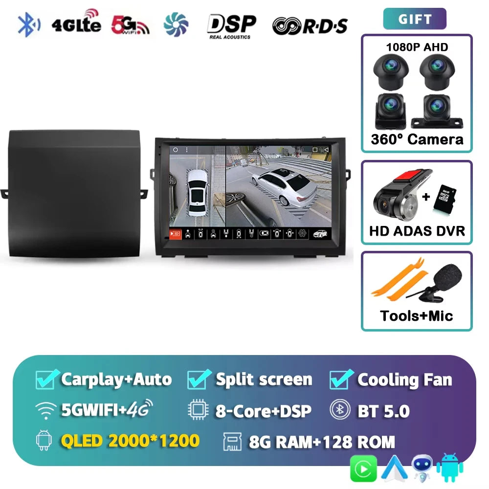 WIFI For Toyota Prius XW20 II 2 2003 - 2011 Car Radio Multimedia Video Player Navigation stereo GPS Android 15 No 2din 2 din dvd