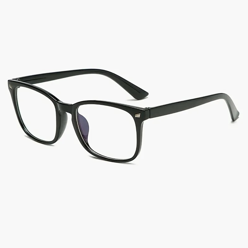 2 Pairs of Women's Square Decorated Black Transparent Blackout Glasses AccessoriesSuitable for Daily Wearing