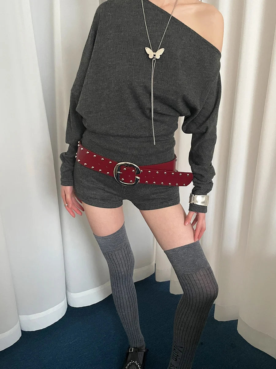 Heavy-Duty Design Sense Wide Belt For Women Punk Style Rivet With Skirt And Pants Waistcoat American Style Hot Girl Style Belt