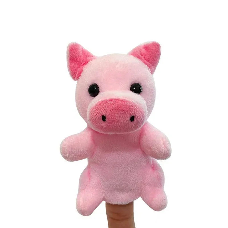 New Hand Puppet Plush Toy Cartoon Animal Family Finger Puppet Role Play Tell Story Cloth Doll Educational Toys For Children Kids