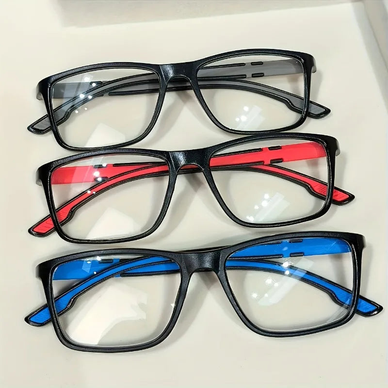 3pcs Men's Photochromic Reading Glasses Anti-radiation Anti Blue Light Eyeglass With Grade +100 +150 +200 +250 +300