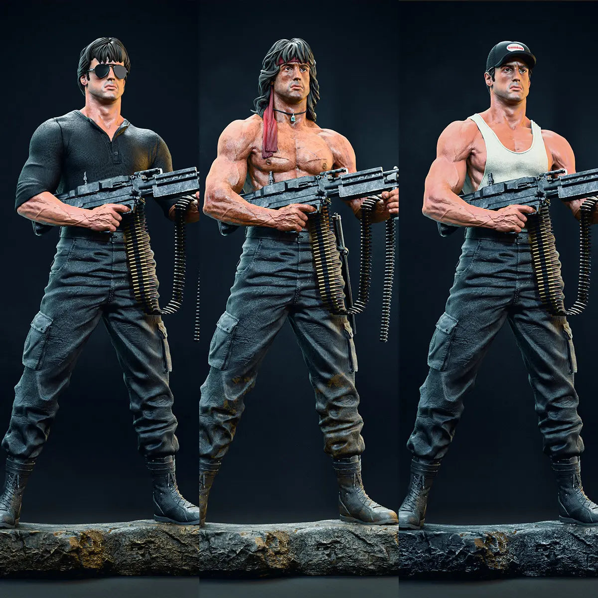1/24 GK 4842 White Model Rambo Action figure 3D Printed Soldier Model