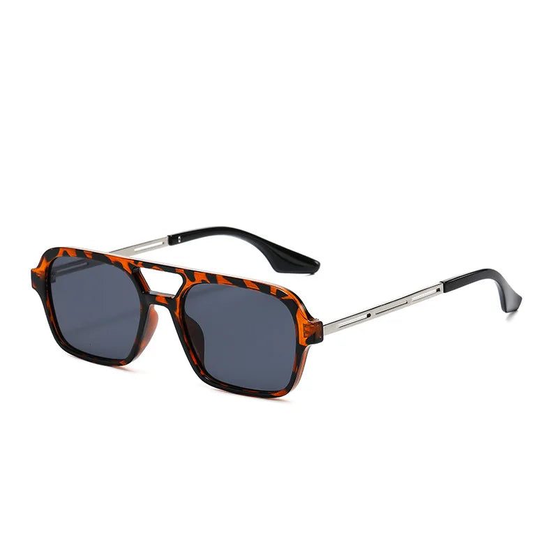 JNPCXI Quality Fashion Double Bridges Women Square Sunglasses Fashion Men Ocean Film Shades UV400 Trending Sun Glasses