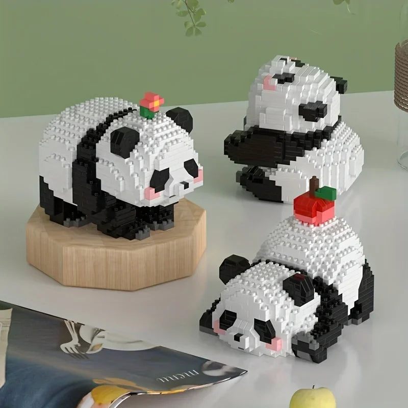Cute Panda Building Blocks: Creative Series  Educational Toys Model Decoration